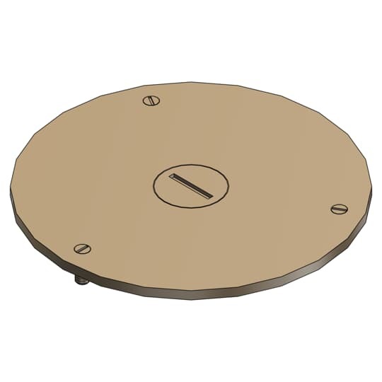 P-67-1 Steel City Cover Plate, 3-1/2 in Dia, Brass