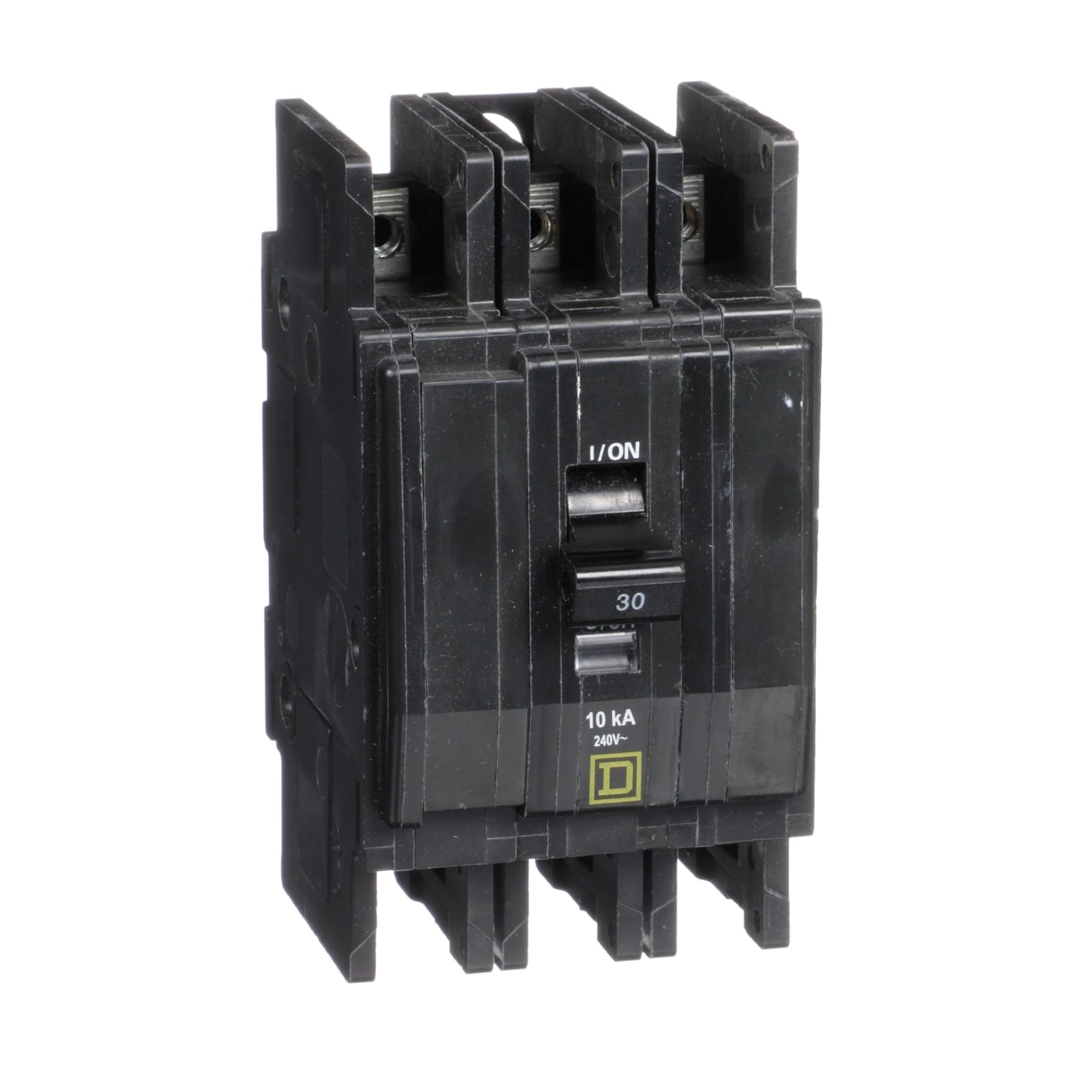 QOU3305283 Type QOU Standard Miniature Circuit Breaker, 240 V AC, 30 A, 10 kA at 240 V AC, 5 kA at 48 VDC Interrupt, 3 Poles, Thermal Magnetic Trip