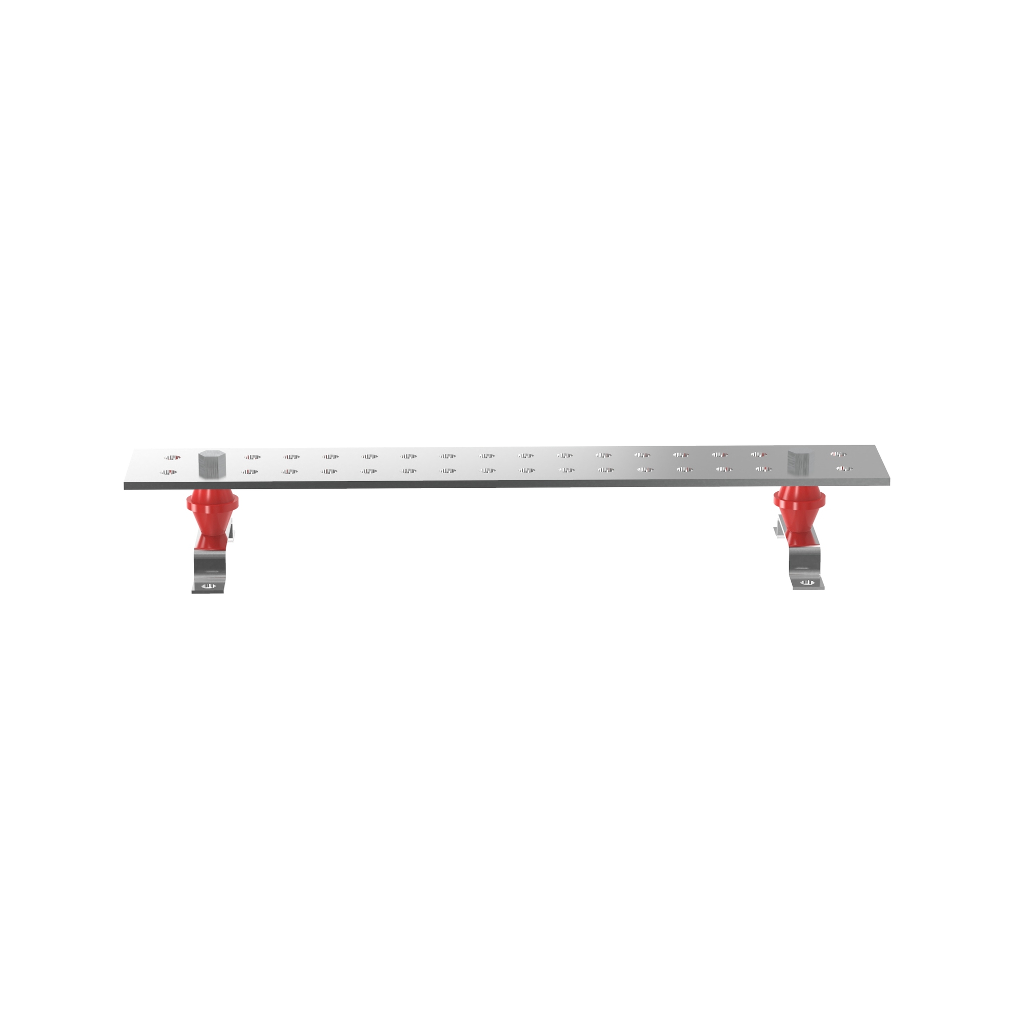 GB4N0016TPI-1 StructuredGround Flat Grounding Busbar, 24 in L x 4 in W, 600 V AC, Copper