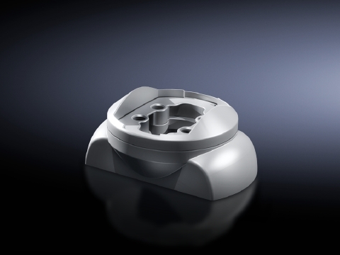 6206360 Enclosure Coupling Attachment, For Use With 120 x 65 mm Dia Support Arm Connection, Die Cast Zinc, Light Gray