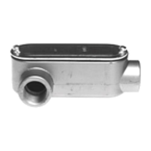 LR-47CG Bridgeport 5 Series Type LR Conduit Body With Cover, Gasket, 2-1/2 in Hub, 85 Form, 157.4 cu-in Capacity, Die Cast Aluminum, Enamel Painted