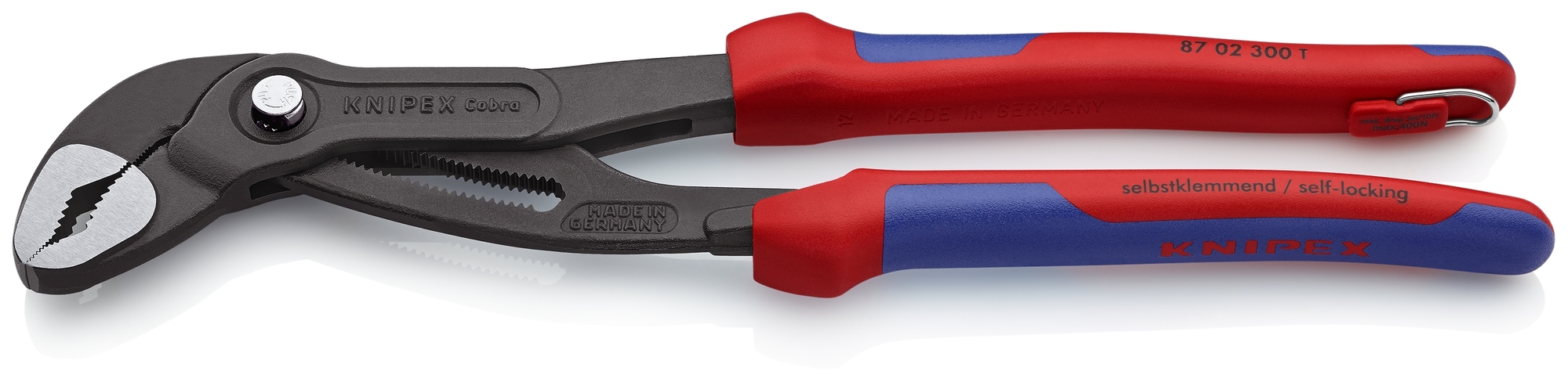 Cobra Water Pump Pliers-Tethered Attachment, 12 in., Multi-Component