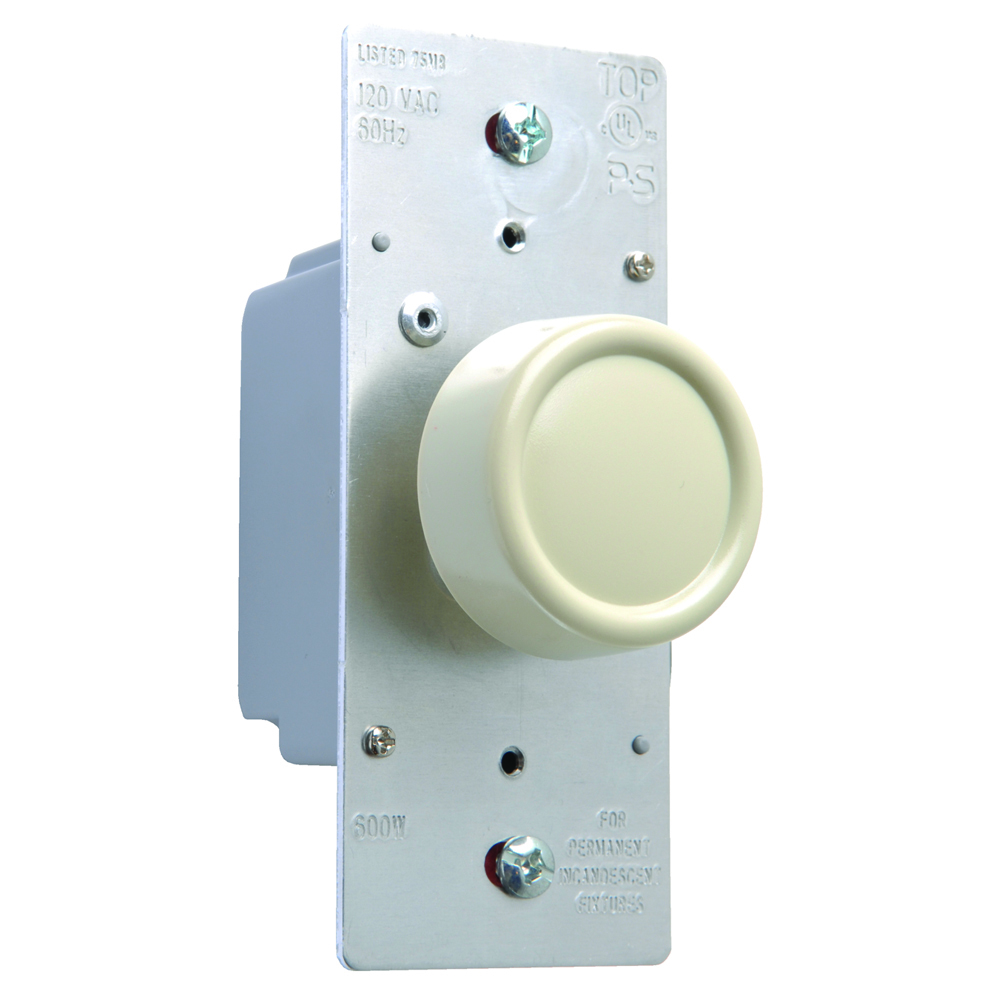 R600PIV Dimmer Switch, 120 VAC, 1 Pole, Ivory