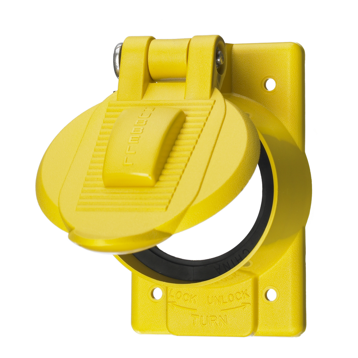 HBL77CM74WO Weatherproof Molded Outlet Box Cover, 4.56 in L x 2.43 in W x 3.28 in D, Thermoplastic