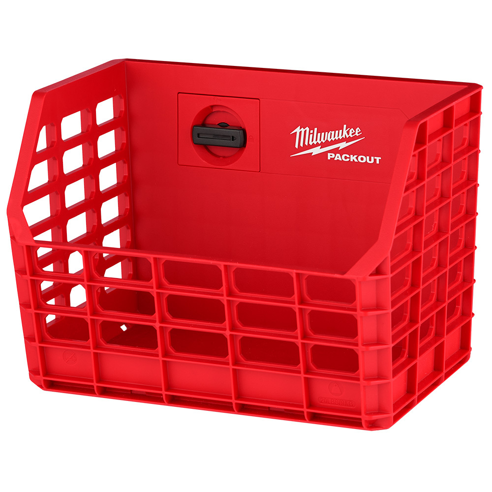 48-22-8342 PACKOUT Wall Basket, 7 in H x 9.5 in W, Polymer/Steel, Red