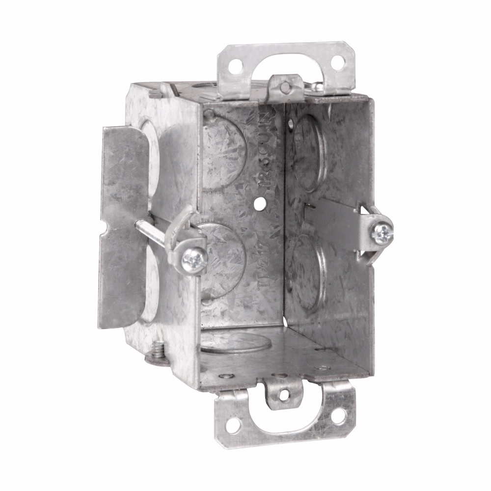 TP217 Thepitt Deep Gangable Welded Switch Box, Steel, 12.5 cu-in Capacity, 1 Gang, 2 Knockouts, 2 in W x 2-1/2 in D x 3 in H