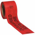Caution Tape, Barricade, CAUTION-BURIED ELECTRIC LINE, Red, 200-Foot, Bold, black lettering on bright, long-lasting red background