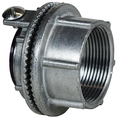 WTHGL400 Insulated Mechanical Weathertight Conduit Hub With Grounding Lug, 4 in, For Use With Rigid/IMC Conduit to Enclosure, Die Cast Zinc Alloy