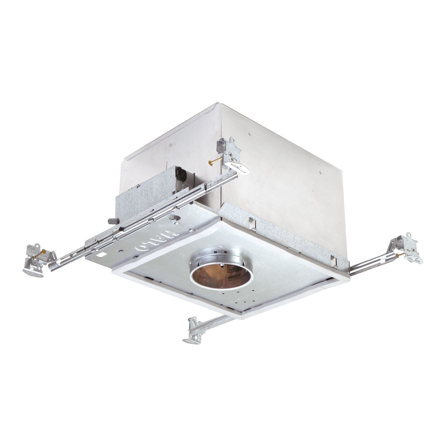 H38ICAT Halo H3 Series New Construction Recessed Housing, Insulated Insulation, 120 V AC, 3-3/4 in Ceiling Opening, Aluminum Housing