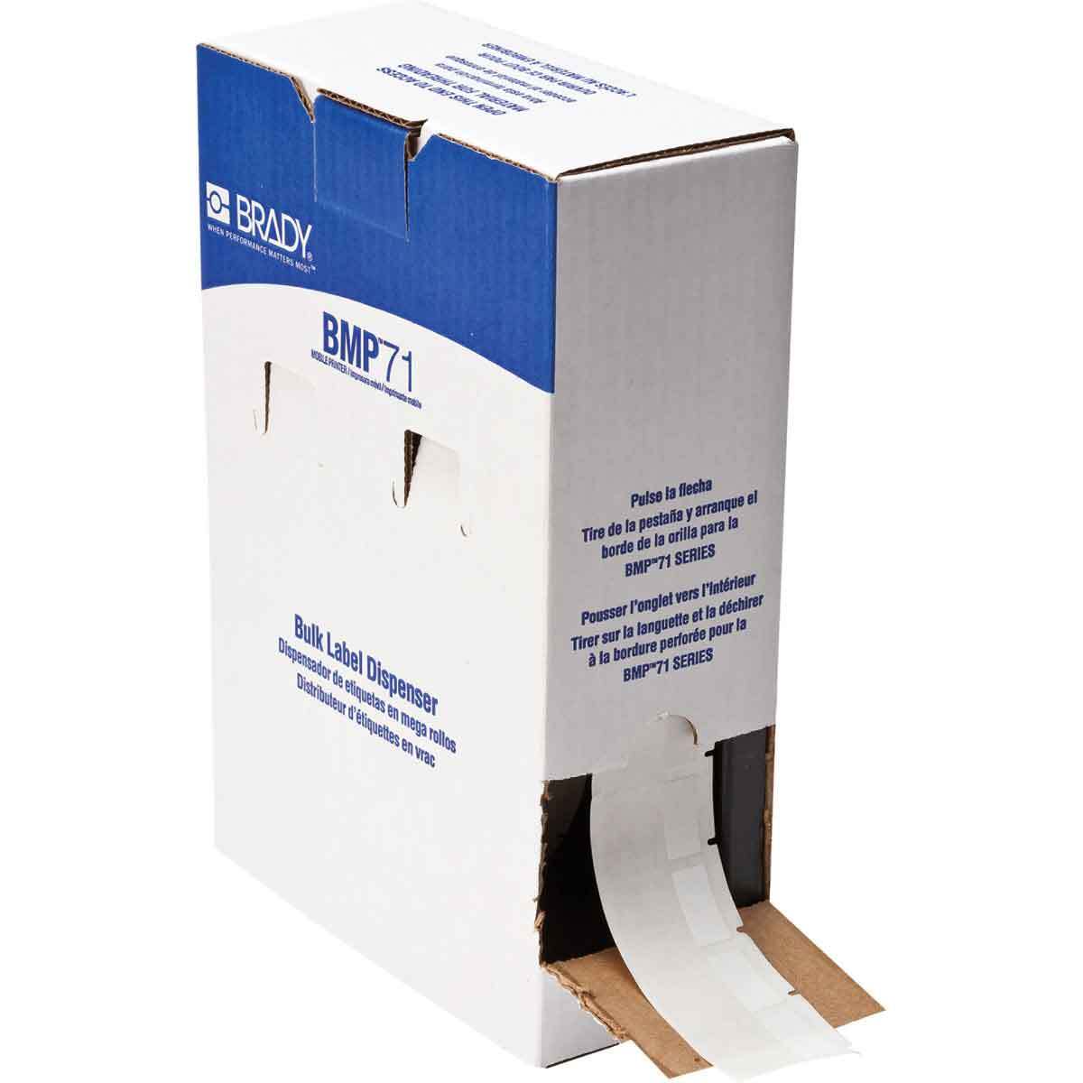 BM-31-427 Self-Laminating Wrap Around Wire and Cable Label, 1 in L x 0.5 in W, Vinyl
