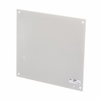 Eaton B-Line series panels and panel accessories, NEMA 1, White powder coated, Enclosure used to mount light-weight components, Steel, Fits enclosures 12" X 10", Panels and panel accessories, Small enclosure flat perforated panel