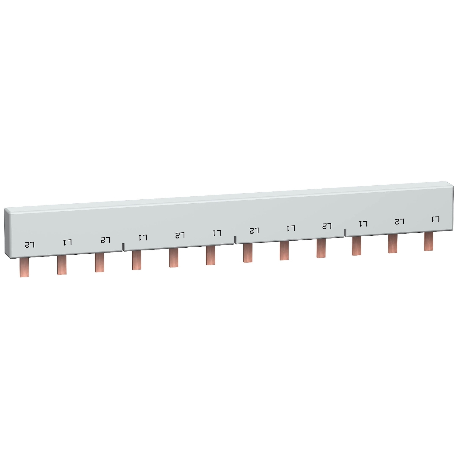 10285 Insulated Combination Busbar, For Use With Multi 9, Multi 9 C60 and C60SP Miniature Circuit Breaker, 12-Pole 1-Phase, 277/480 V AC, 100 A, Light Gray