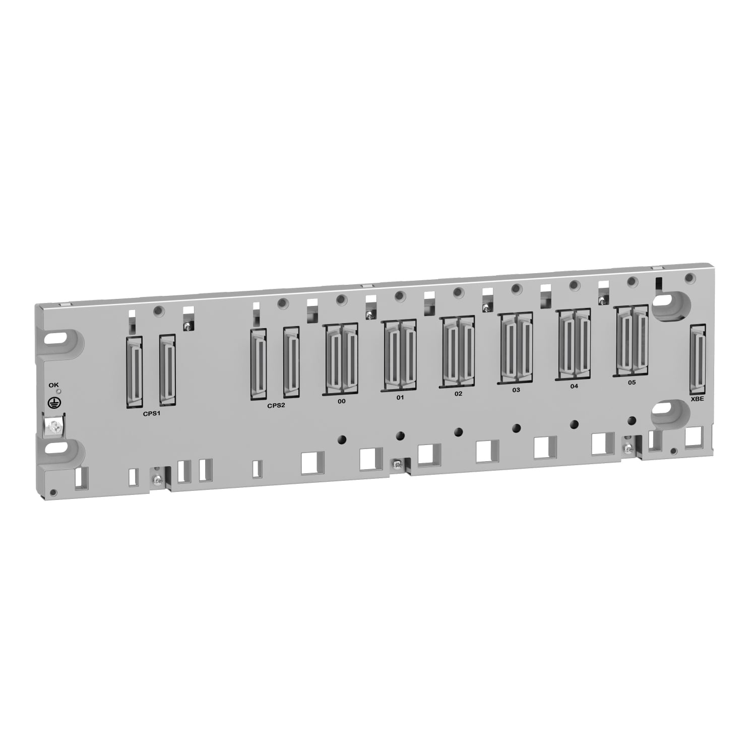 BMEXBP0602 Modicon X80 Dual Power Backplane, For Use With Input/Output Module, BMX/BME Processor, 152 mA at 24 V DC, 58 mA at 3.3 V DC, 6 Slots, 32 to 140 deg F, IP20