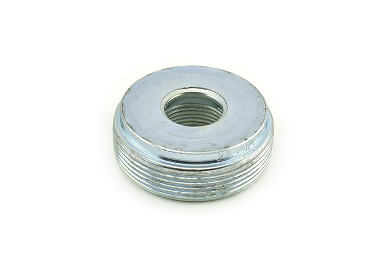 1172 Bridgeport Reducing Bushing, 2 to 3/4 in Trade, Steel, Electro-Plated Zinc