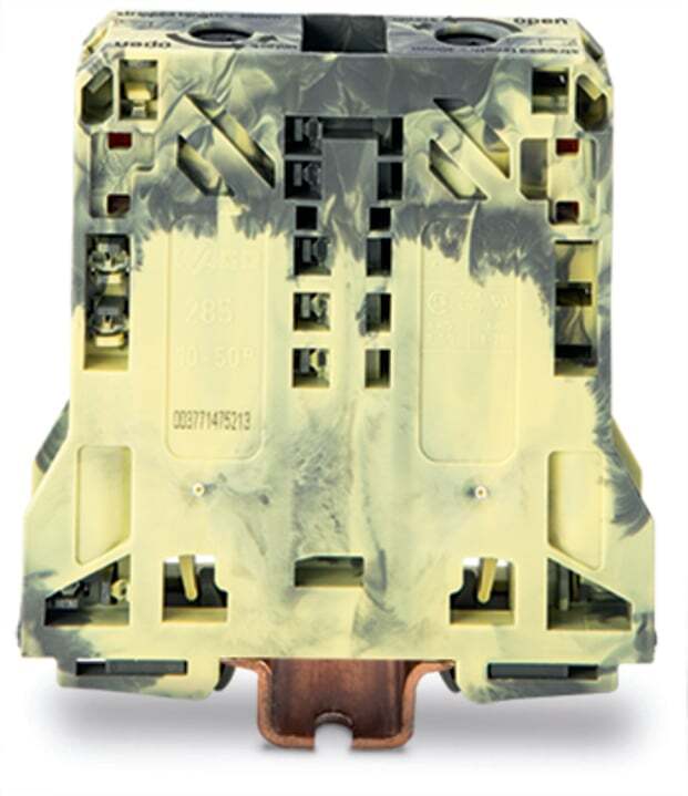 285-151 Operating Tool Conductor Terminal Block, 1 kV, 150 A, 8 to 1/0 AWG Wire, 1 Poles, DIN Rail Mount