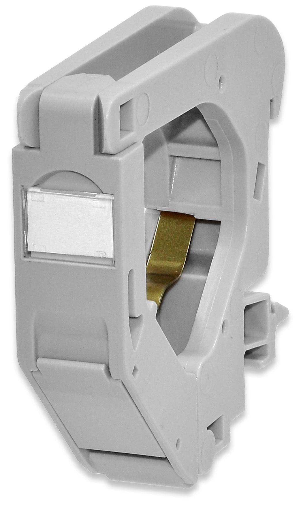 KI-DIN-RMM Industrial Jack, For Use With Mt and Tl Series Screened Jack, Krj45/Xs Unscreened Feed-Thru Coupler, Thermoplastic
