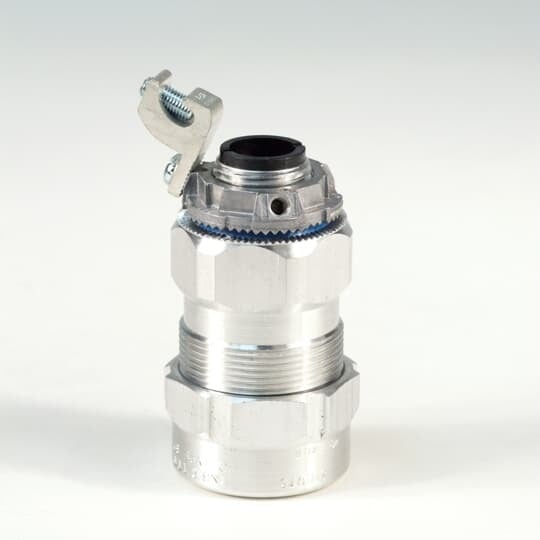 STE100GRL T&B Star Teck Extreme Teck Cable Fitting With BondStar Grounding Locknut, 1 in Trade, 0.95 to 1.375 in Cable Openings, Aluminum