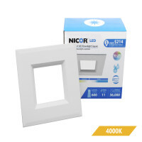 DLQ4-10-120-4K-WH 4 in Aperture Dimmable LED Downlight, LED Lamp, 11.3 W Fixture, 120 V AC, Die Cast Aluminum Housing