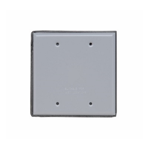 WPB2 2-Gang Blank Cover, Brushed Aluminum