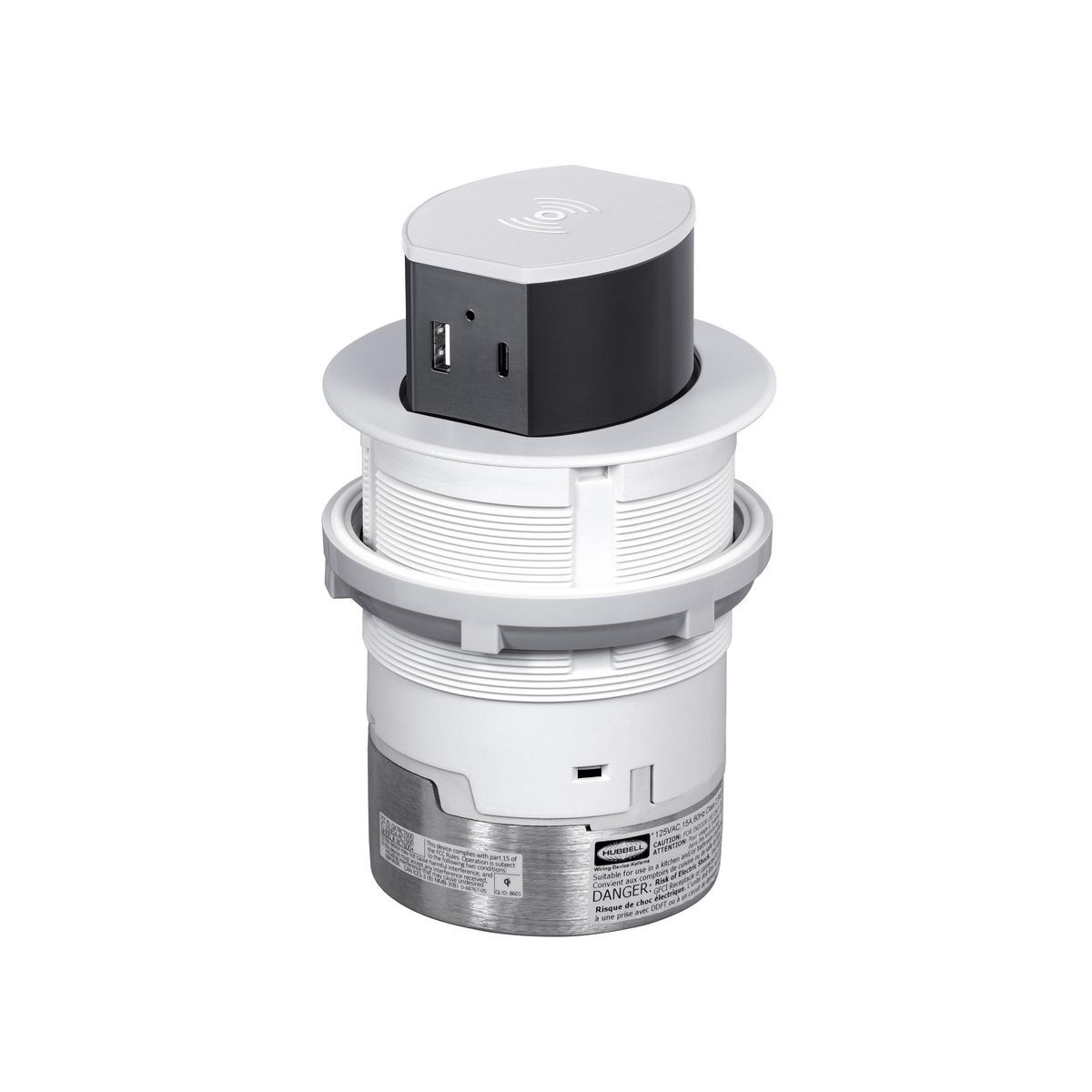 RCT600W RCT Receptacle Straight Blade Devices, 125 V, 15 A, 2 Poles, 3 Wires, White