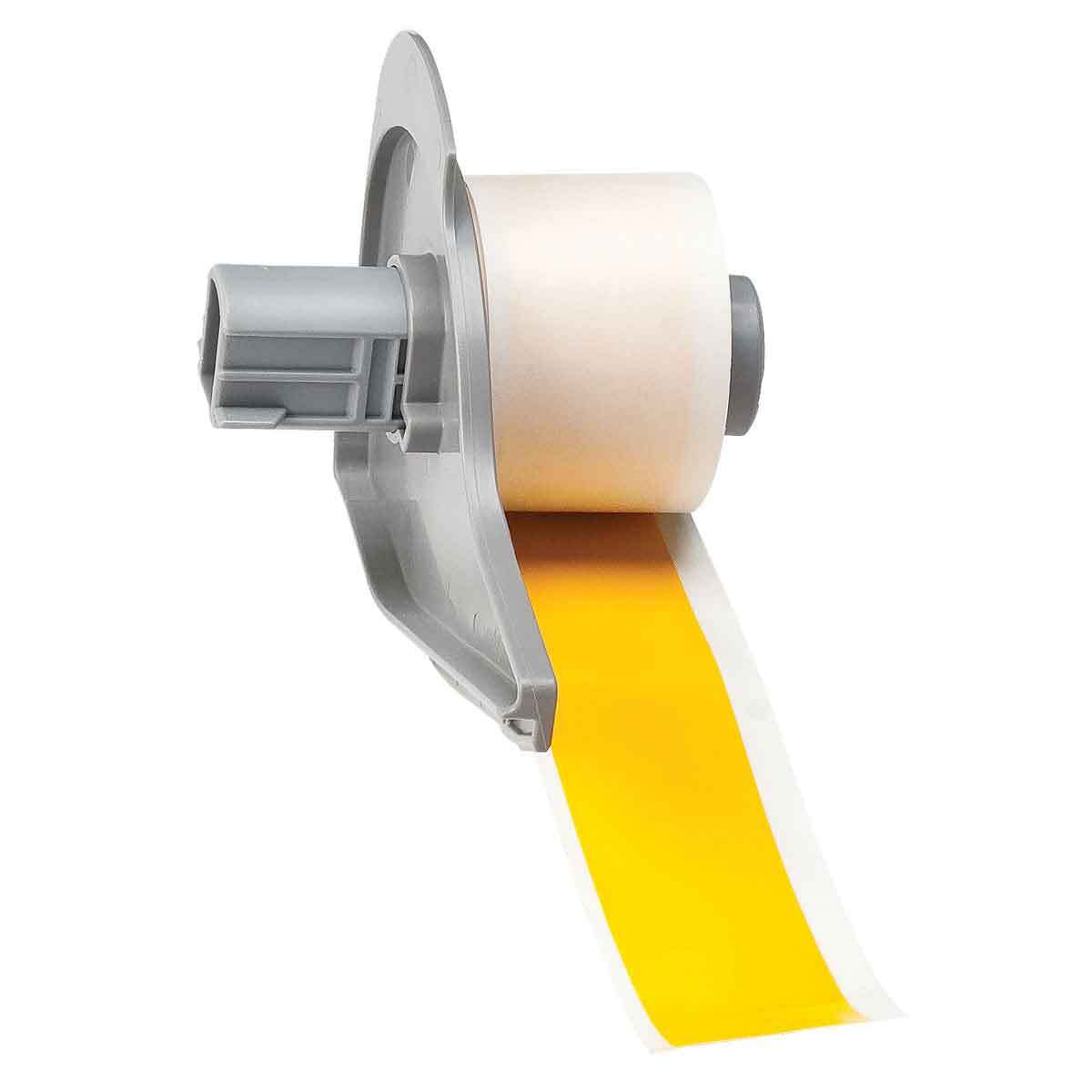 M7C-1000-595-YL All Weather Permanent Adhesive Label Tape, 50 ft L 1 in W, Yellow, Vinyl