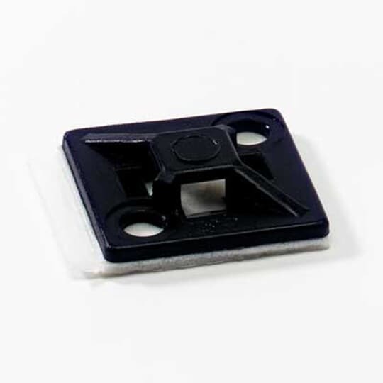 TC5345AX Ty-Rap Cable Tie Mounting Base, 4-Way, Self-Adhesive Mount, Nylon/Polyamide 6.6, Black