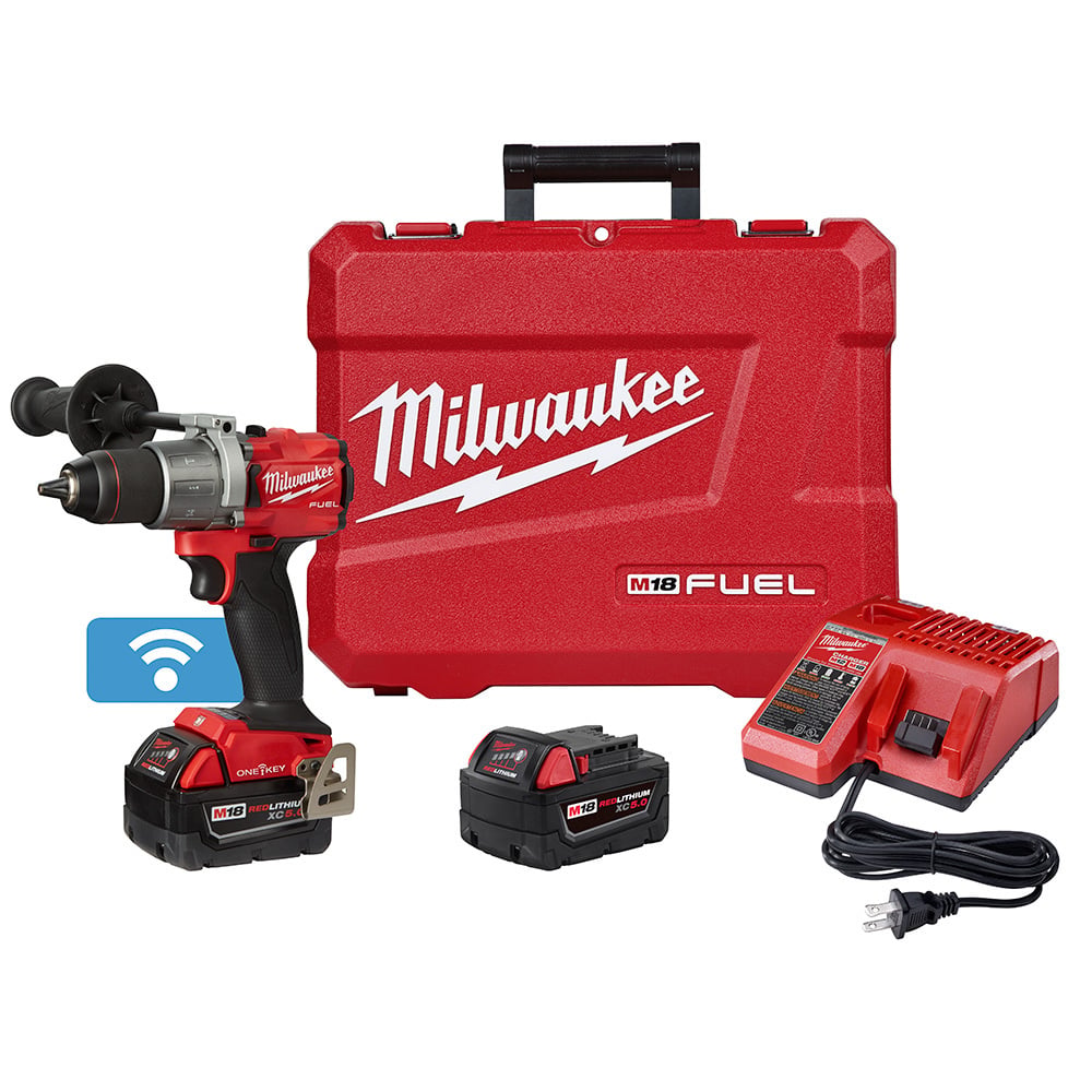 2806-22 M18 Fuel Cordless Hammer Drill With One-Key Kit, 1/2 in Keyless Chuck, 18 VDC, 0 to 2000 rpm No-Load, Li-Ion Battery