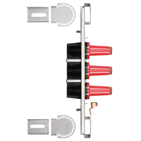 164J3 Elastimold 3-Point Loadbreak Junction With Stainless Steel Bracket, 15 kV, 200 A, Panel Mount, EPDM Rubber