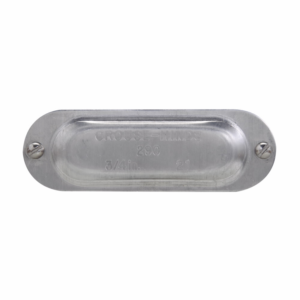 490 Condulet Mark 9 Cover, 1-1/4 in Hub, Sheet Aluminum, Natural