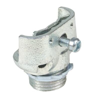 291-TB T&B Duplex Clamp Type Cable Connector, 1/2 in Trade, 1/2 in Knockout, Malleable Iron, Zinc Plated
