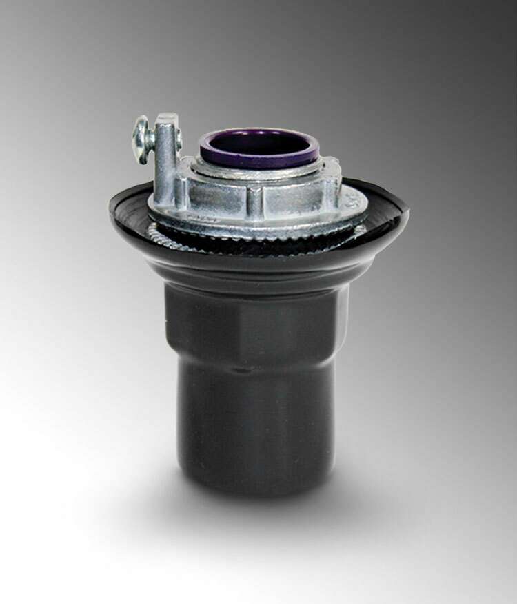 PV0700STG2 STG Knockout Conduit Hub With Ground, 3/4 in, For Use With Rigid Conduits, Steel, Galvanized/PVC Coated