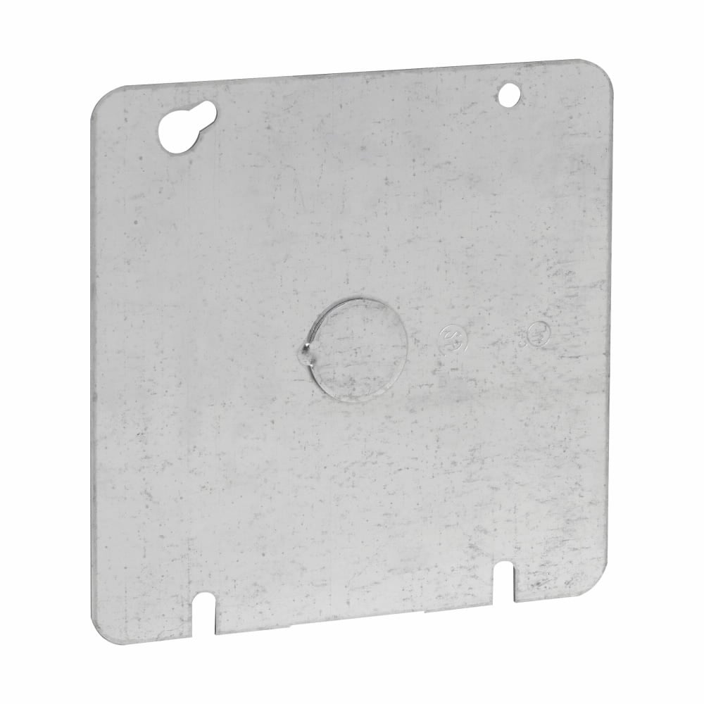 TP572 Thepitt Blank Square Box Cover, 4-11/16 in L x 4-11/16 in W x 0.06 in D, Steel