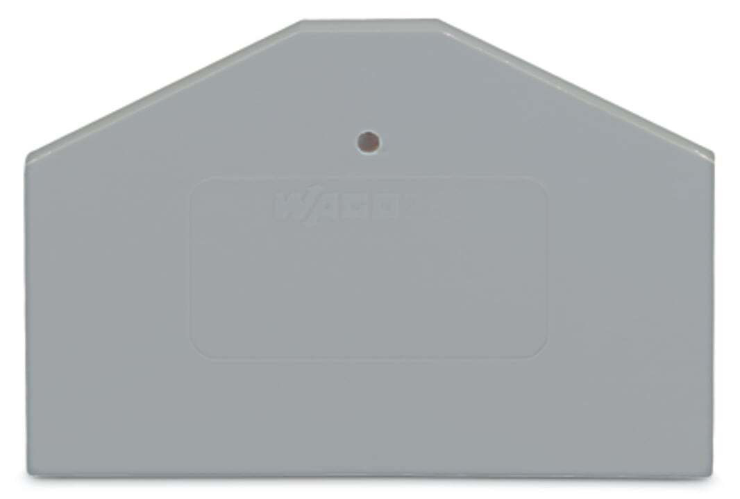 281-312 End and Intermediate Plate, For Use With Rail Mounted, Polyamide, Gray