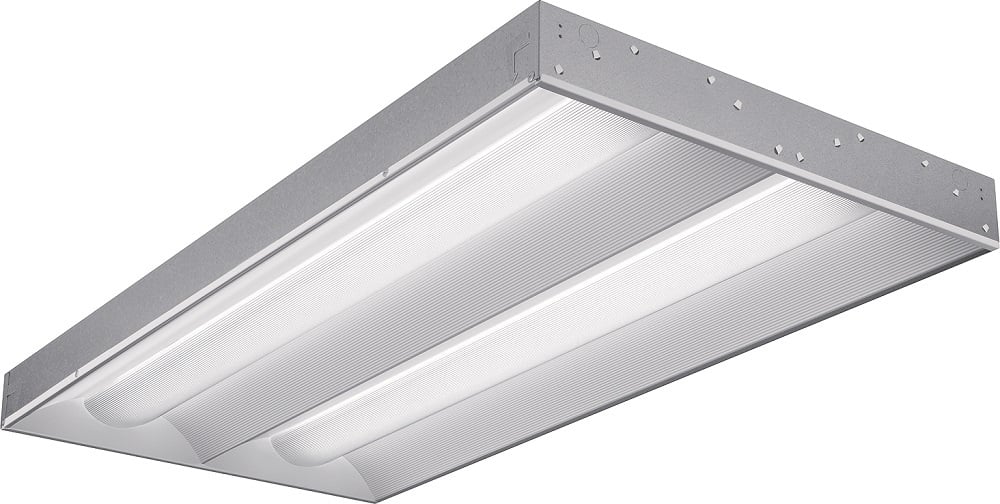 2RTL4 48L EZ1 LP840 Volumetric Troffer, 46.58 W Fixture, 120 to 277 V AC, Steel Housing