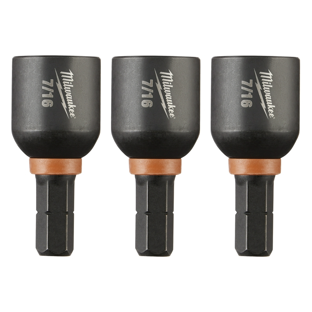 49-66-4516 Shockwave Impact Duty Magnetic Insert Nut Driver, 7/16 in Drive, Proprietary Steel, 7/16 in Hex