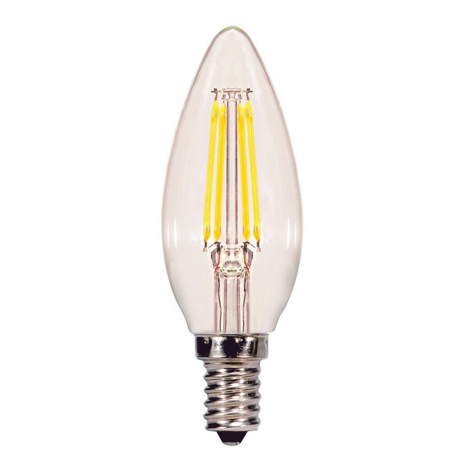 S21702 Omni-Directional LED Lamp, 5 W, 40 W Incandescent Equivalent, E12 Lamp, B11 Shape, 350 Lumens