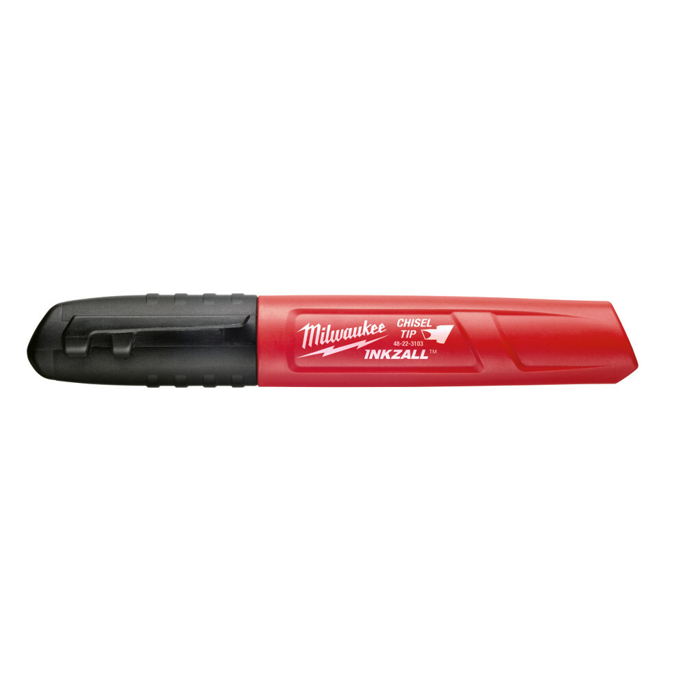 48-22-3130 Point Marker, 5-1/2 in Chisel Tip, Plastic, Black Ink/Red