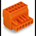 1-conductor female connector, angled; CAGE CLAMP; 2.5 mm; Pin spacing 5.08 mm; 4-pole; 2,50 mm; orange
