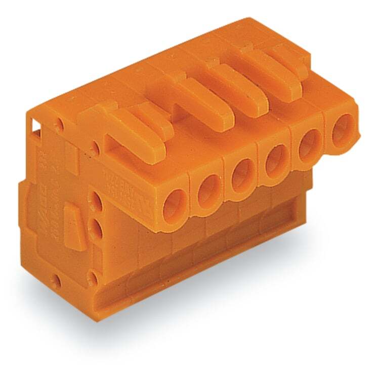 232-302/026-000 232 1-Conductor Female Connector, 320 V, 14 A, 28 to 12 AWG Wire, 2 Poles, DIN Rail Mounting