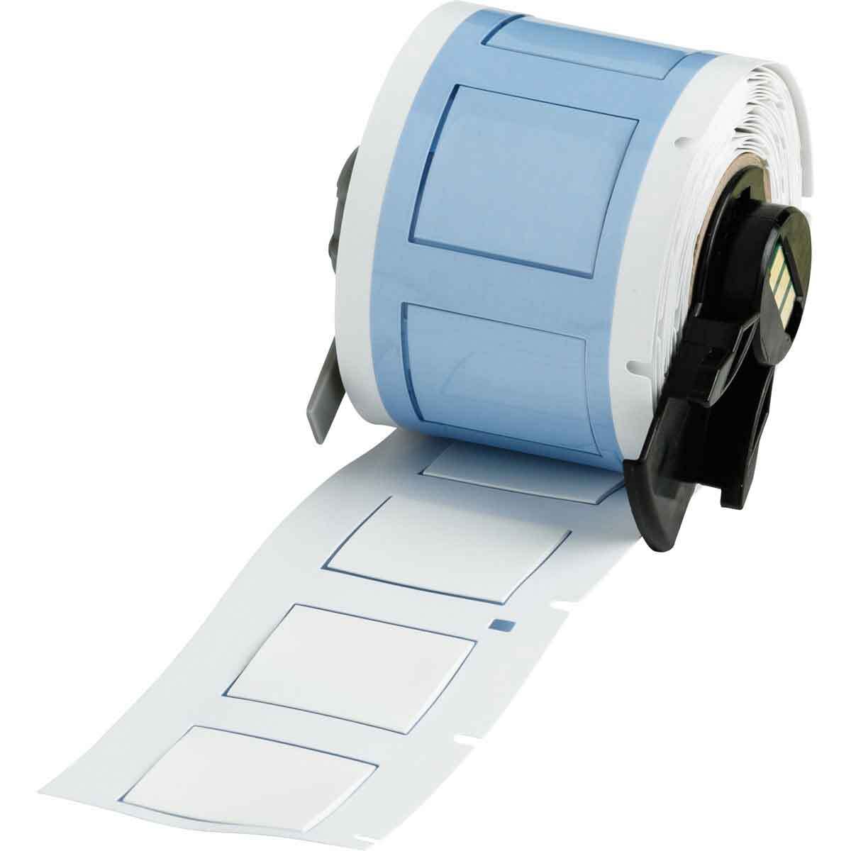 M6-500-1-342-WT PermaSleeve Heat Shrink Wire and Cable Label, 1 in L x 0.851 in W, White, Polyolefin