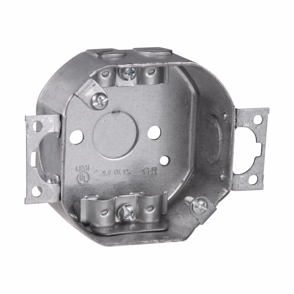 TP264 Thepitt Drawn Octagon Outlet Box, Steel, 11.5 cu-in Capacity, 1 Knockout, 3-1/4 in W x 1-1/2 in D x 3-1/4 in H