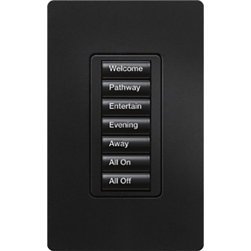 RRD-W7B-MN seeTouch LED+ Wall Keypad for RA3 Systems, 7-Button, Neutral Required, 120V, Midnight