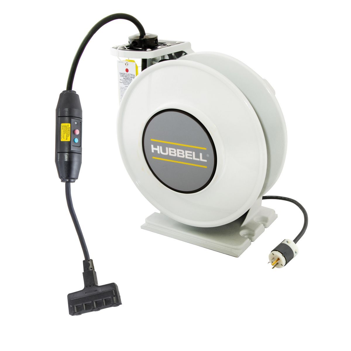 HBLI45123GFTT Cable Cord Reel, 125 V AC, 20 A, 45 ft L Cord, 12/3 AWG Conductor