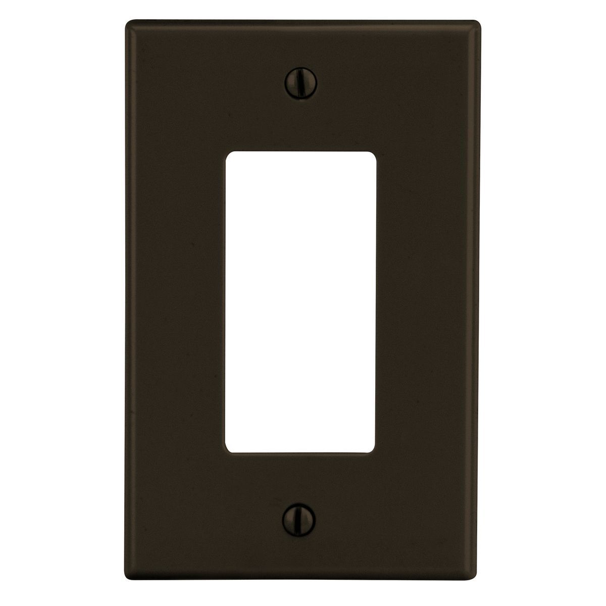 PJ26 Mid-Size Wall Plate, 1 Gangs, 3.15 in W x 4.94 in H, Polycarbonate Thermoplastic, Brown
