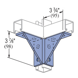 P2226-EG Wing Shape Fitting, 1-5/8 in W, For Use With 1-5/8 in W Series Channel