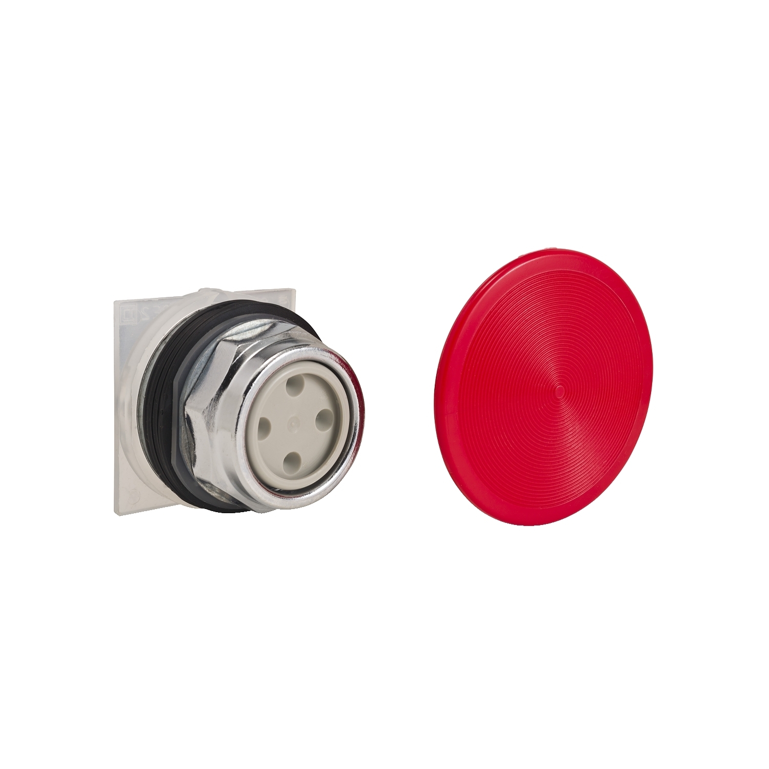 9001KR4RH13 Harmony Non-Illuminated Round Standard Type K Pushbutton, 30 mm, 1CO Contact, 35 mm Mushroom Head Operator, Red