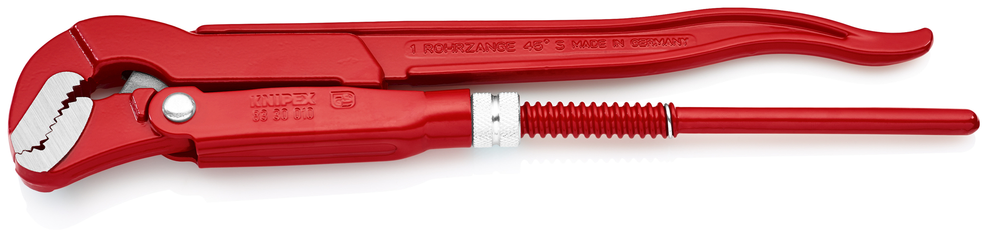 Swedish Pipe Wrench-S-Type, 12 1/2 in., Bare Handles