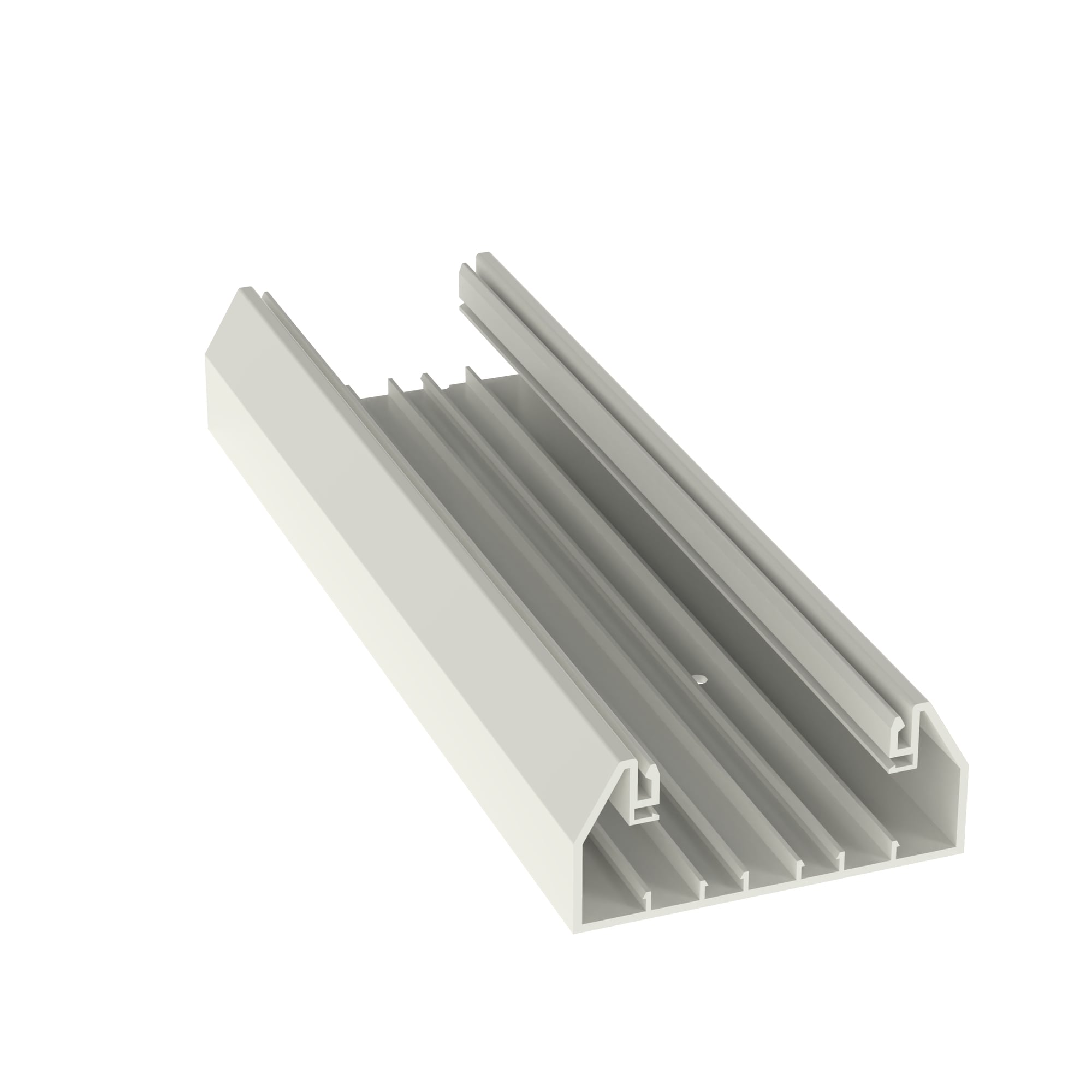T70BIW6 Pan-Way T-70 Multi-Channel Power Rated Raceway Base, 6 ft L x 4.07 in W x 1.77 in H, PVC, Off-White