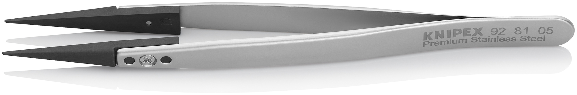 Premium Stainless Steel Gripping Tweezers-Pointed Tips, 5 1/4 in., 0.70 mm TT, 0.60 mm TW