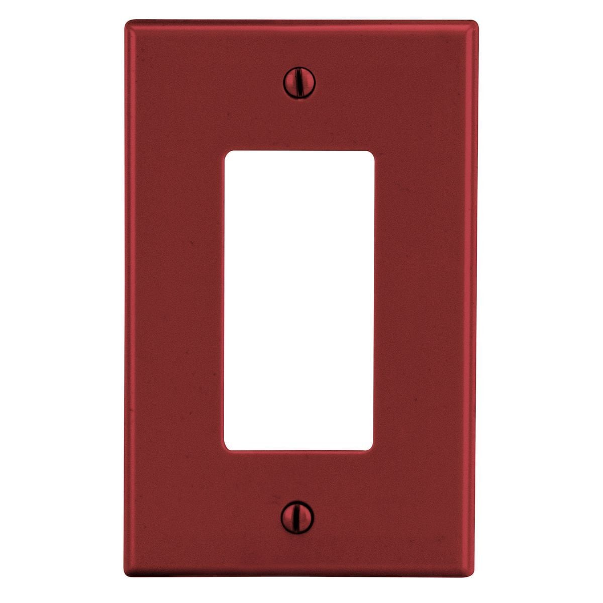 P26R Non-Metallic Standard Wall Plate, 1 Gangs, 2.88 in W x 4.63 in H, Polycarbonate Thermoplastic, Red